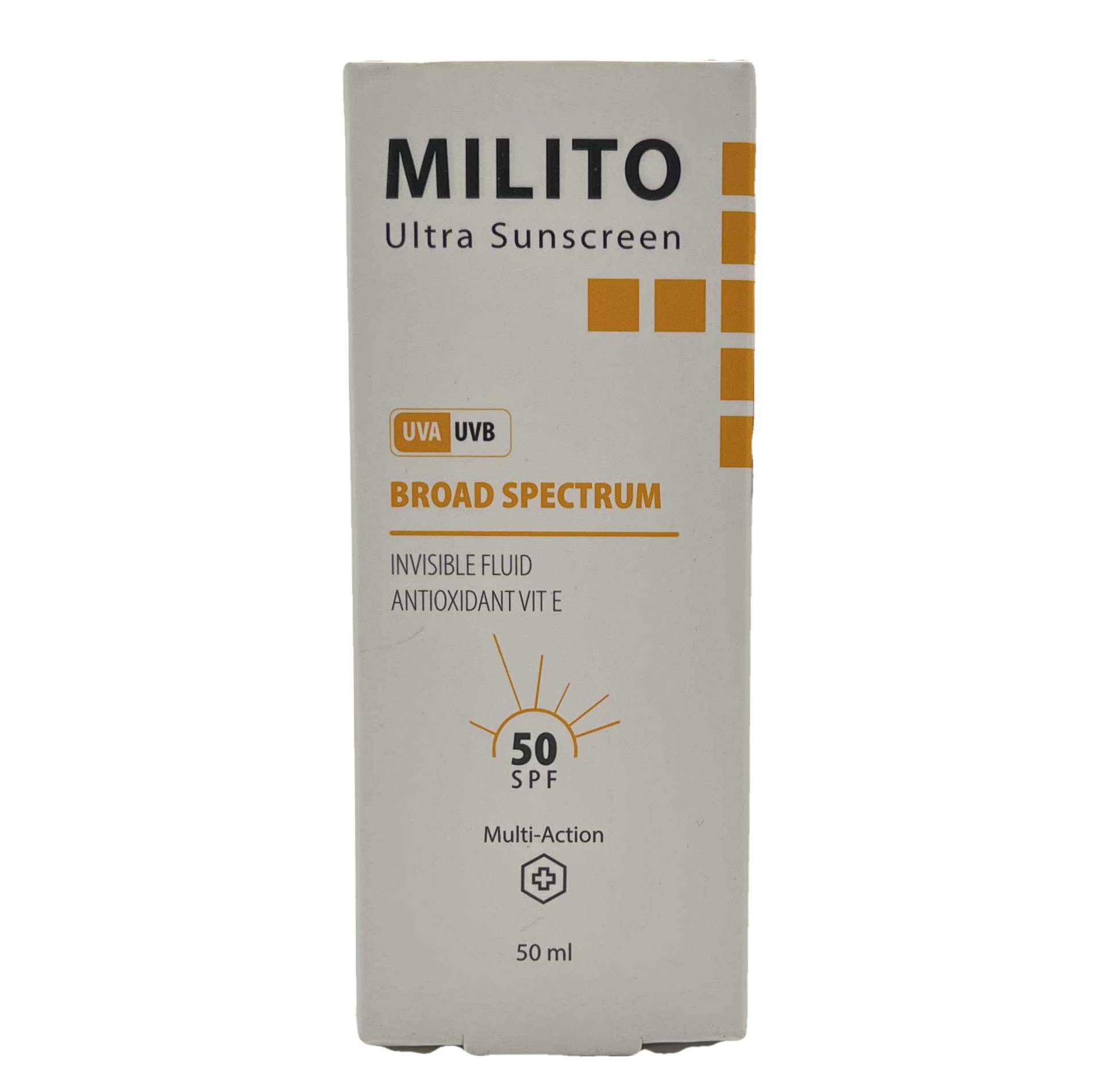 کرم ضد آفتاب فلوئید SPF50 میلیتو Milito